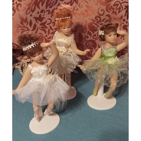 Other - 3 Vintage Porcelain ballerina dolls with stands